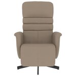 vidaXL Fauteuil inclinable avec repose-pieds cappuccino similicuir