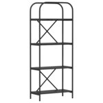vidaXL Étagère Chêne noir 60 x 30 x 146 cm Bois d'ingénierie
