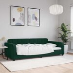 vidaXL Lit de repos sans matelas vert foncé 100x200 cm velours