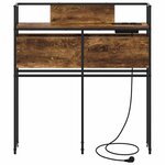 vidaXL Tête de lit de rangement Chêne fumé 80 cm Bois d'ingénierie