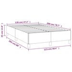 vidaXL Cadre de lit sans matelas marron foncé 120x200 cm tissu