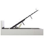 vidaXL Cadre de lit avec rangement hydraulique 140x200 cm similicuir