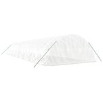 vidaXL Serre avec cadre en acier blanc 80 m² 16x5x2 3 m