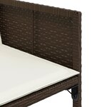 vidaXL Ensemble à manger de jardin avec coussins 13 Pièces marron rotin