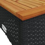 vidaXL Salon de jardin 3 Pièces avec coussins noir résine tressée