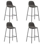 vidaXL Ensemble de bar 5 Pièces Tissu Gris foncé