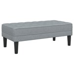 Banc vidaXL Gris clair 113x57x39 cm Tissu