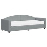 vidaXL Lit de jour avec matelas gris clair 80x200 cm tissu