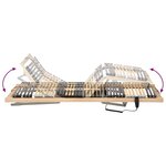 vidaXL Sommier à lattes Marron 80 x 190 cm Bois de hêtre massif