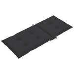 Vidaxl chaises inclinables de jardin 3 pièces avec coussins bois d'acacia