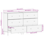 vidaXL Armoires latérales 2 Pièces 60x33x75 cm bois massif de manguier