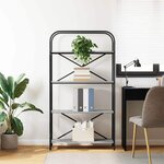 vidaXL Étagère Sonoma gris 80 x 30 x 146 cm Bois d'ingénierie