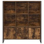 vidaXL Bibliothèque 2 Pièces Chêne Fumé 99 5 x 30 x 108 5 cm