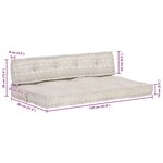 vidaXL Coussin de canapé palette Marron clair Tissu Patchwork