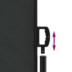vidaXL Auvent latéral rétractable noir 120x600 cm