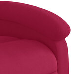 vidaXL Fauteuil de massage inclinable rouge bordeaux velours