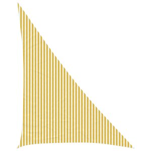 vidaXL Voile d'ombre 4 x 5 x 6 8 m HDPE Triangulaire Jaune et blanc