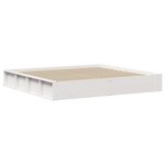 vidaXL Cadre de lit avec stockage Blanc 200 x 200 cm bois