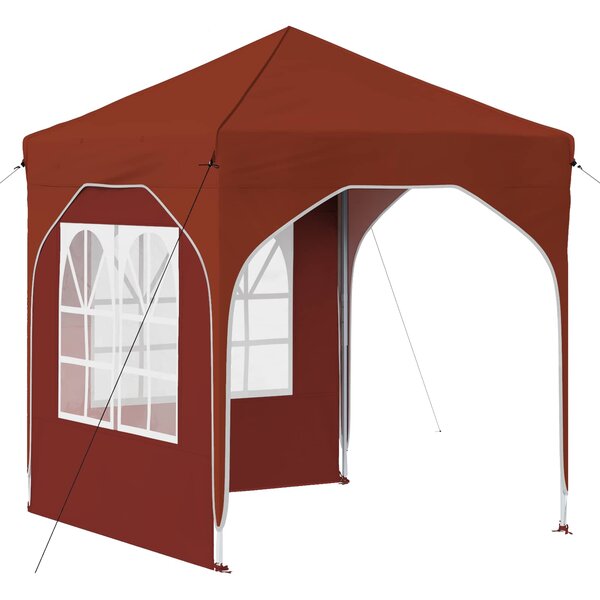 vidaXL Tente de fête pop-up 192 x 192 x 245 cm Terre cuite