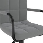 vidaXL Chaises pivotantes à manger lot de 6 gris foncé velours