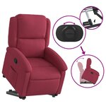 vidaXL Fauteuil inclinable Rouge bordeaux Velours