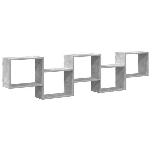 vidaXL Étagère cube murale 5 compartiments gris béton bois ingénierie