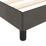 vidaXL Cadre de lit sans matelas gris foncé 100x200 cm velours