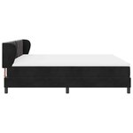 vidaXL Lit à ressorts avec matelas Noir 200 x 200 cm Velours