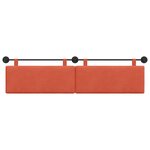 vidaXL Tête de lit suspendue Rouge orange Tissu en velours côtelé