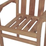 vidaXL Chaises de jardin empilables 8 Pièces Bois de teck solide