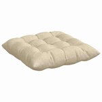 vidaXL Coussins de siège 2 Pièces Crème 40 x 40 x 6 cm tissu