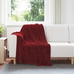 vidaXL Couvertures à jeter 6 Pièces Rouge Bordeaux 130 x 150 cm Toison