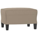 vidaXL Canapé 3 places avec repose-pieds Taupe 180 cm Tissu microfibre