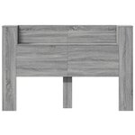 vidaXL Armoire tête de lit avec LED sonoma gris 160x16 5x103 5 cm