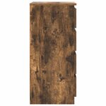 vidaXL Buffet avec tiroirs chêne fumé 37 5x35x99 cm bois d'ingénierie
