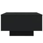 vidaXL Table basse avec lumières LED noir 55x55x31 cm