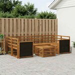 vidaXL Ensemble de canapés d'extérieur 7 Pièces Naturel