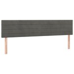 vidaXL Tête de lit à LED Gris foncé 180x5x78/88 cm Velours
