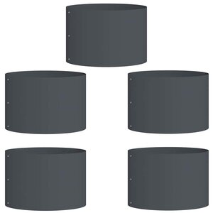 vidaXL Pots de jardin 5 Pièces Anthracite 30 x 30 x 20 cm Acier