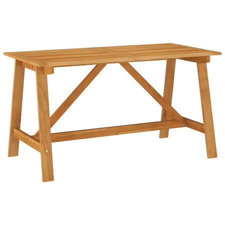 vidaXL Table à dîner de jardin 140x70x73 5 cm Bois d'acacia massif