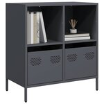 vidaXL Buffet anthracite 68x39x73 5 cm acier laminé à froid