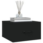 vidaXL Tables de chevet murales 2 Pièces Noir 35x35x20 cm