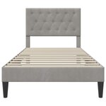 vidaXL Cadre de lit avec tête de lit Gris clair 100 x 200 cm Velours