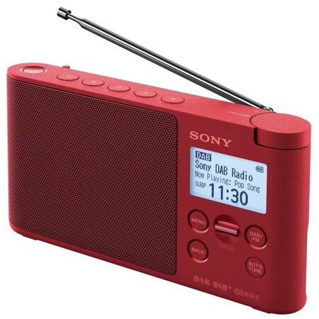 Sony xdr-s41d portable numérique rouge