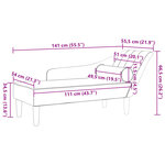 vidaXL Chaise longue avec coussins gris clair tissu