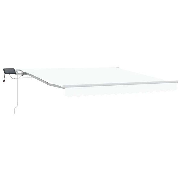 vidaXL Auvent Rétractable avec Blanc 300 x 250 cm tissu