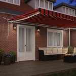 vidaXL Auvent Rétractable Orange et marron 500 × 300 cm Tissu et Métal