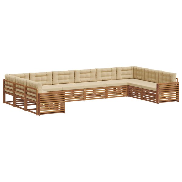 vidaXL Ensembles de canapés avec coussin 7 Pièces Naturel et Beige
