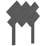 vidaXL Tête de lit Gris 72 5x3x81 cm Bois massif de pin