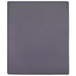 vidaXL Draps-housses Jersey 2 Pièces Anthracite 90x200 cm Coton